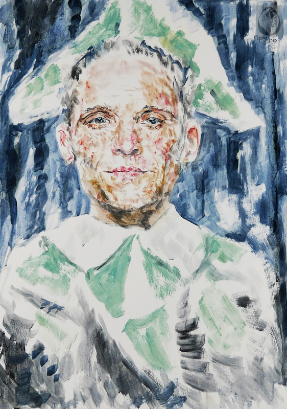 oil on paper - olio su carta di Piro